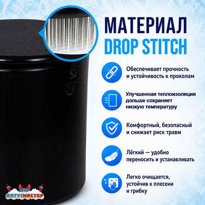 Надувная купель для закаливания «Ледяной источник», 0,8×0,8×0,9 м