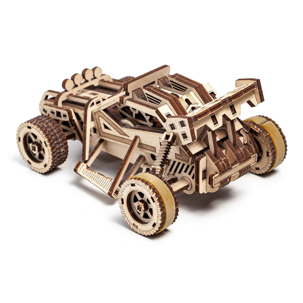 Набор из двух багги "Дорога ярости" от DROVO - Деревянный конструктор, сборная механическая модель, 3d пазл