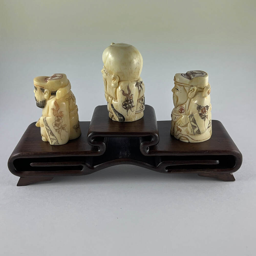 Набор статуэток нэцкэ Три звездных старца