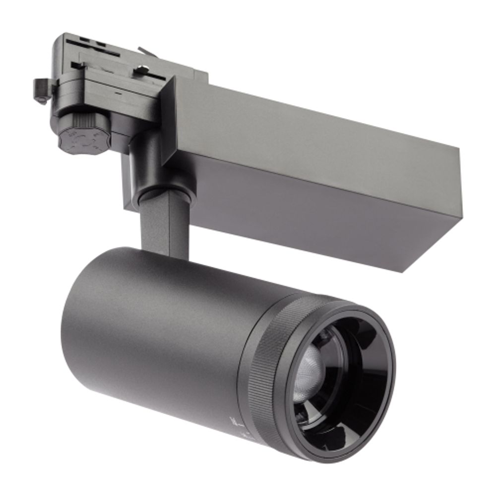 Трековый светильник трехфазный ЭРА STR-30-99-40K-B30 светодиодный 30Вт регулируемый луч 4000K черный | Трехфазные трековые светильники