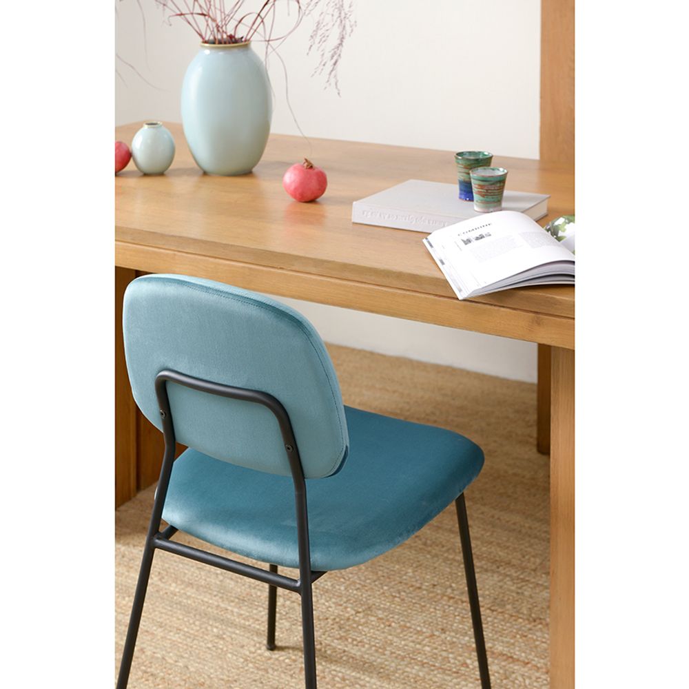 Стул Tilla, велюр, темно-бирюзовый