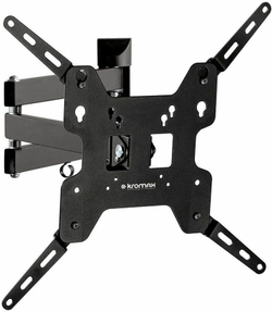 Кронштейн для телевизора Kromax OPTIMA-408 черный 22"-65" макс.30кг настенный поворотно-выдвижной и наклонный (28012)