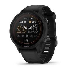 Garmin Forerunner 955 Solar — умные спортивные часы с чёрным ремешком