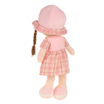 Кукла в платье с клечатой юбкой и клечатым бантом № 1 26x62x18см. (Hand)