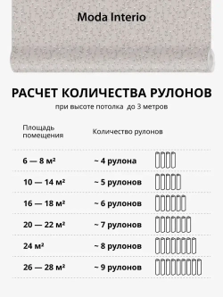 Обои винил на флизелине, веточка на серо-бежевом, метровые, для гостиной, Tenero (Moda interio, арт.32688-55)