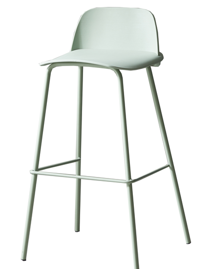 Стул полубарный Mist серо-зеленый
