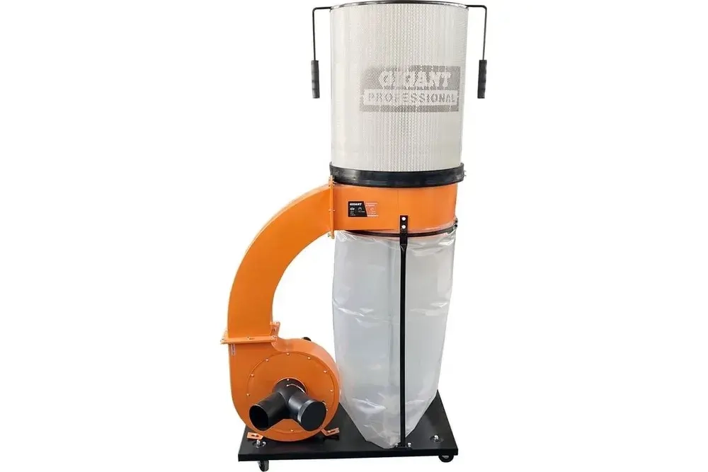 Стружкоотсос, вытяжная установка 2200Вт Gigant Professional DCT2200CF промышленный пылесос, вытяжка для стружки