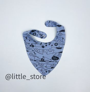 Нагрудник хлопковый "Быстрые машинки"