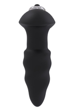 Черная анальная вибровтулка SINGLE SPEED LOVE ARROW PLUG - 9 см.