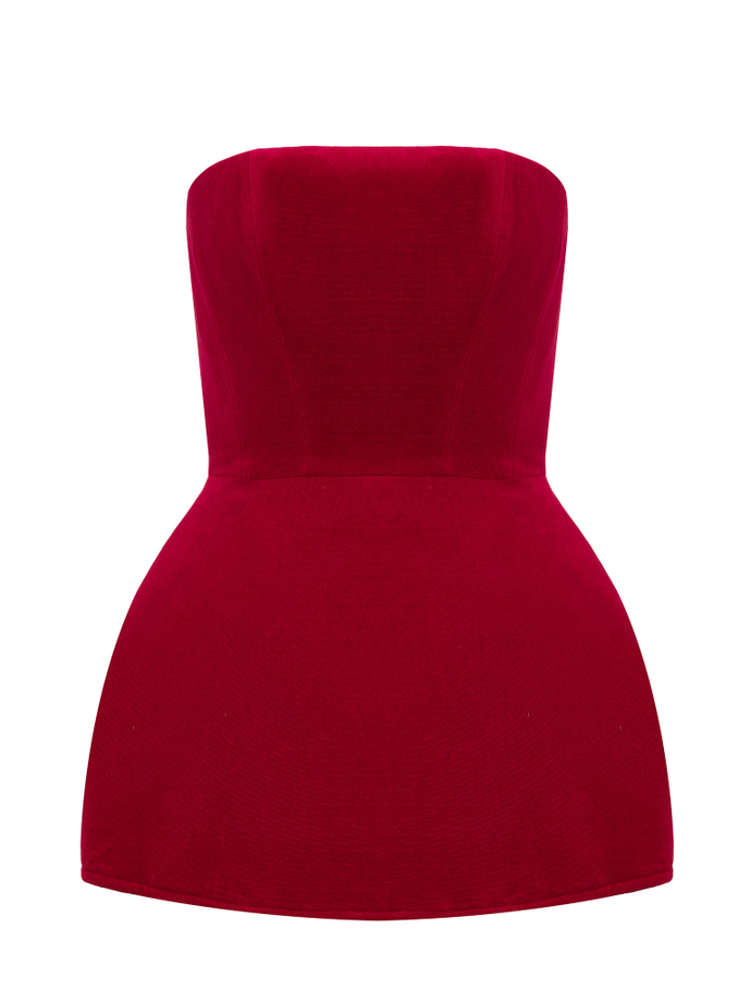 41СР24_VL Корсет с баской из бархата