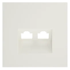 Накладка для розетки компьютерной двойной RJ45+RJ45 кат.6, S70 (хлопок) vls001413
