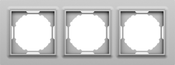 Рамка 3-я,  Wave сталь,  серия A07