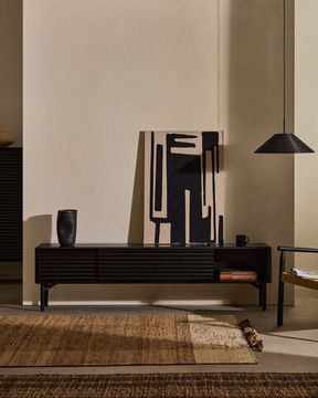 Тумба под телевизор Lenon La Forma 2 дверцы цвет черный