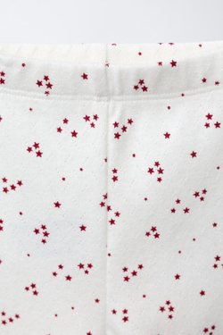 ZARA КОМПЛЕКТ ИЗ БОДИ И ЛЕГИНСОВ «ЗВЕЗДЫ», ЭКРЮ