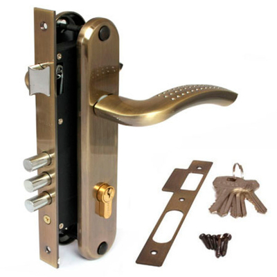 Замок Апекс врезной 2227/60-AB бронза