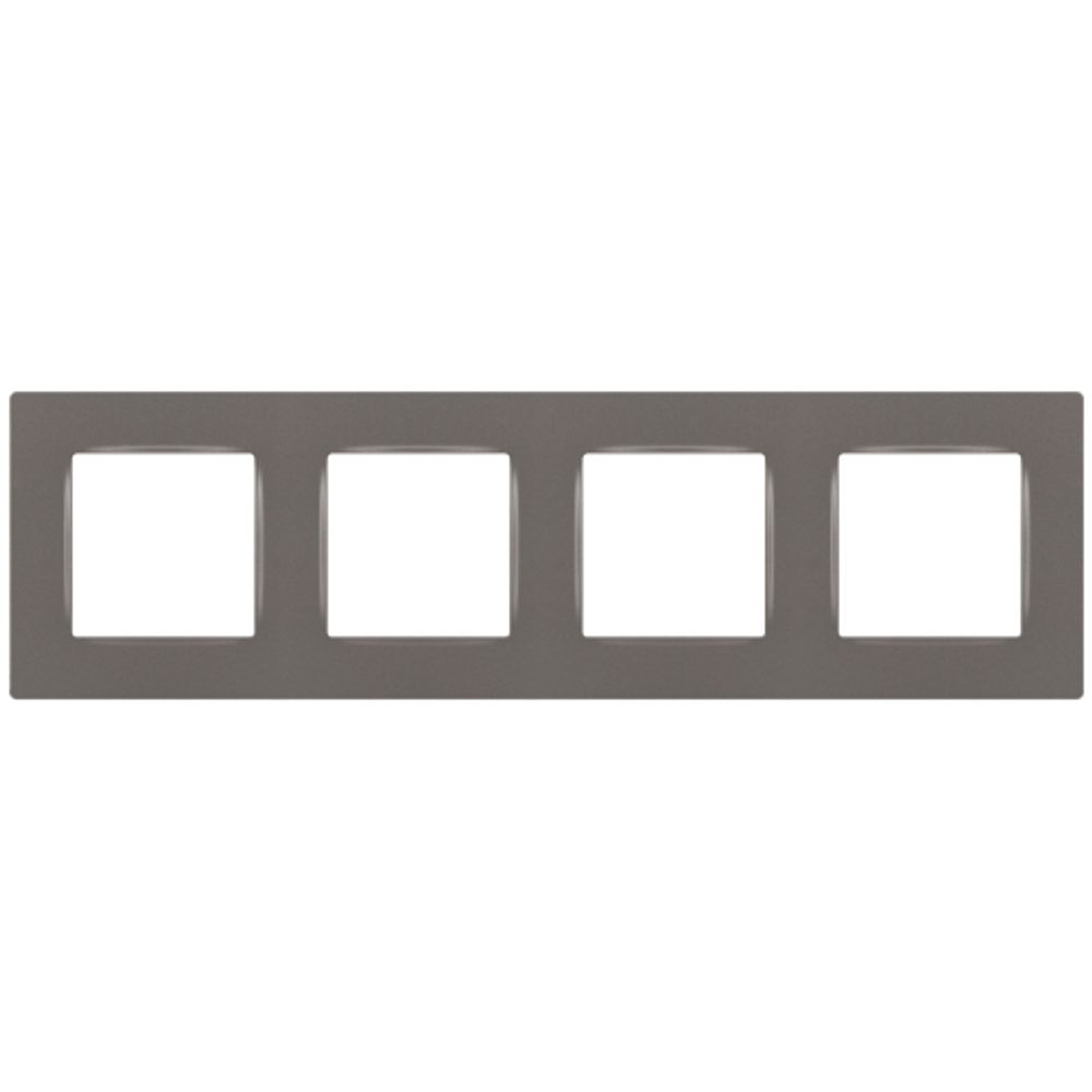 Рамка для розеток и выключателей ЭРА Серия 12 12-5204-16 на 4 поста, Классик, титан | ЭРА 12 Титан