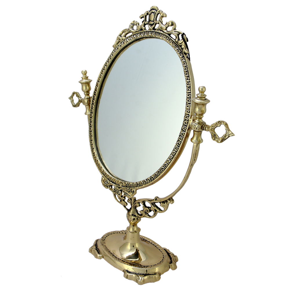 Bello De Bronze Зеркало Будуар настольное, золото