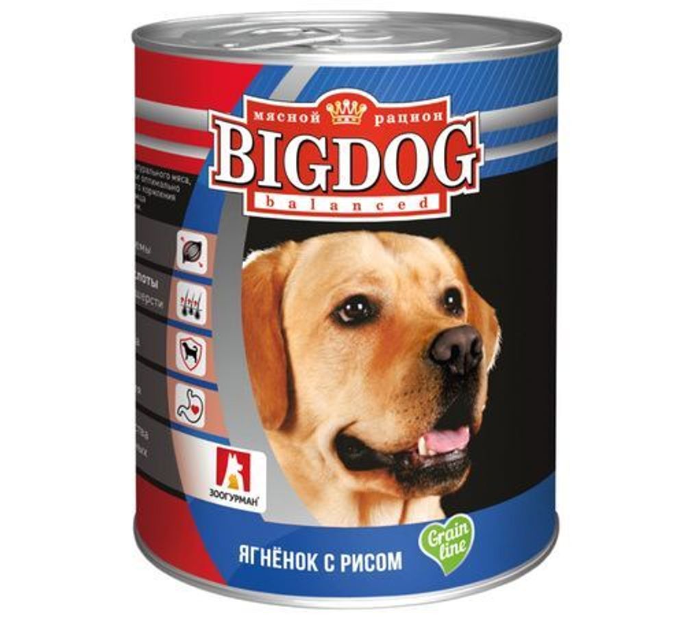 Зоогурман &quot;BIG DOG&quot; влажный корм для собак ягненок с рисом 850 г