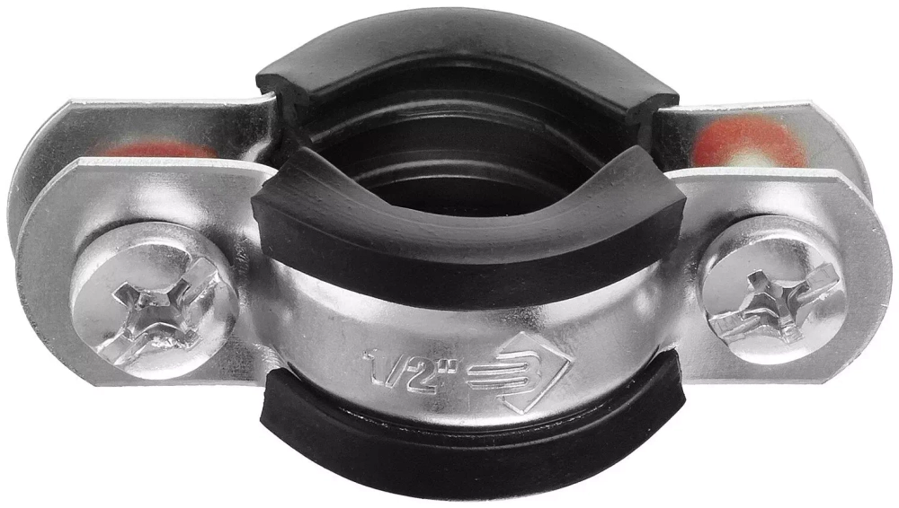Трубный хомут с гайкой ЗУБР 1/2", 10 штук, оцинкованный 37850-20-24