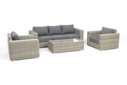 "Боно" лаунж-зона из искусственного ротанга, цвет бежевый