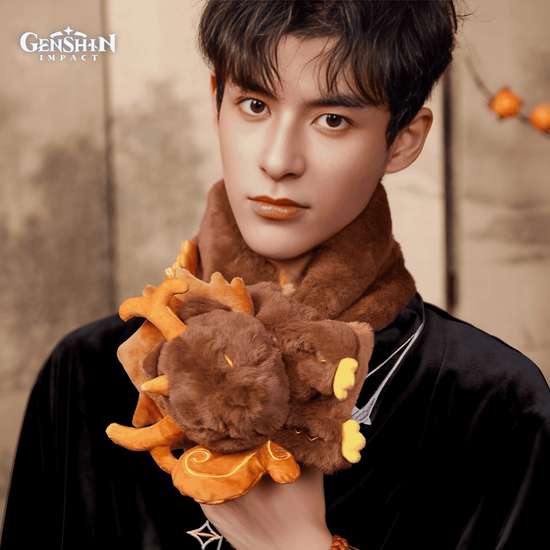 Игрушка плюшевая брелок Genshin Impact Zhongli Impression Series Rex Lapis Plushie Scarf / Геншин Импакт Чжун Ли Регион Ли Юэ