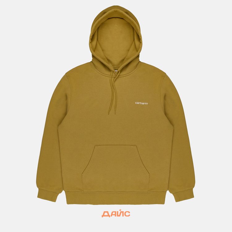 Толстовка мужская Carhartt WIP Script Embroidery Hooded артикул:I033658_agate - купить в магазине Дайс