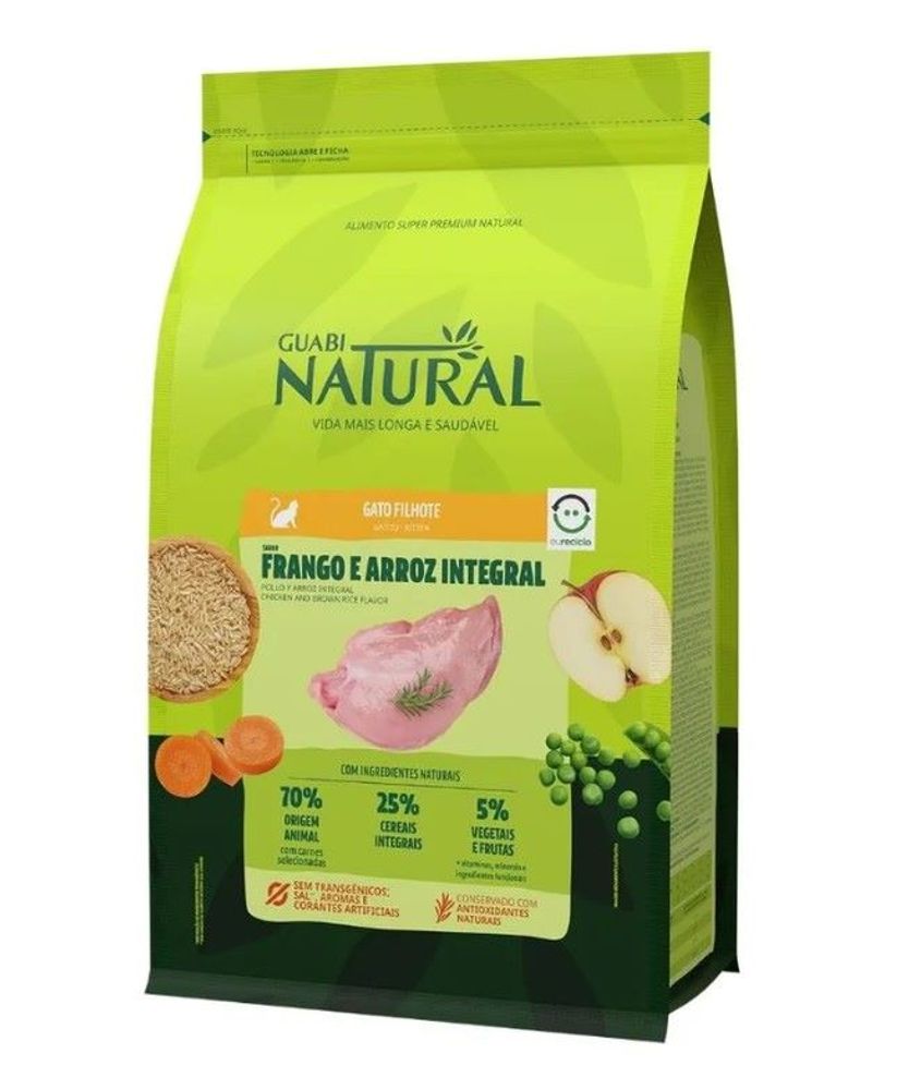 Guabi Natural Kitten сухой корм для котят цыпленок и коричневый рис 0,5 кг