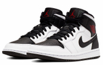 Кроссовки Jordan Air Jordan 1 Mid White Black Red (Женская размерная сетка)