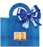 Конверт для денег А6 "Сумочка "Ультрамарин" с атласной лентой" 90000534 (Открытая планета)