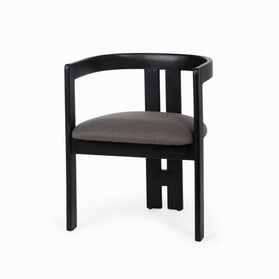 Стул Irma черный с серой обивкой