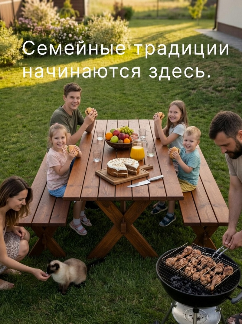 Скамейка садовая, 200х44х44, Осло, для кухни, банкетка в прихожую, из массива дерева, венге, Dipriz