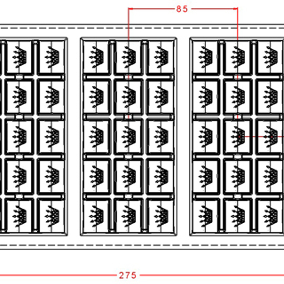 227-у | Форма для шоколадных изделий (275*175 мм)