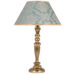 Настольная лампа Богемия Бронза с абажуром №38 Vatican (Ватикан) Аквамарин