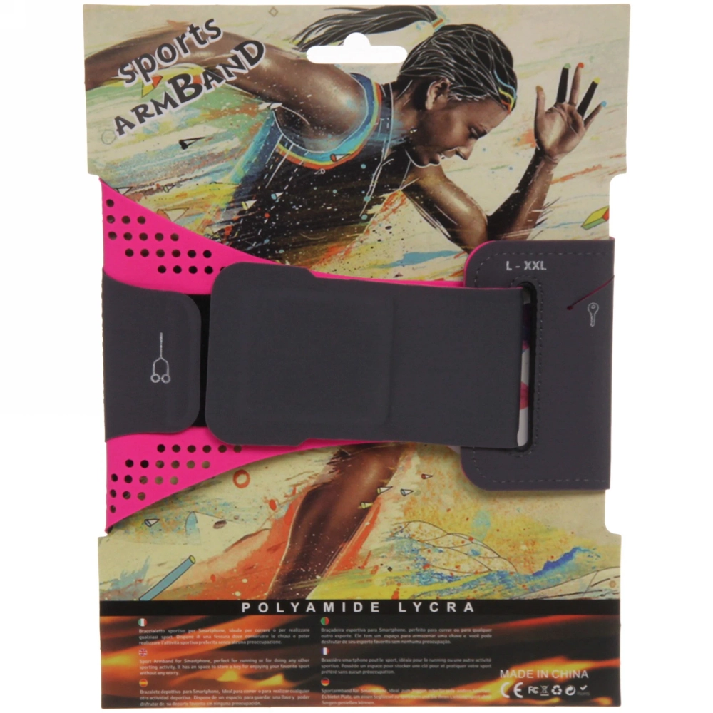 Чехол спортивный для телефона на руку «Attention» (для телефона 6»), микс