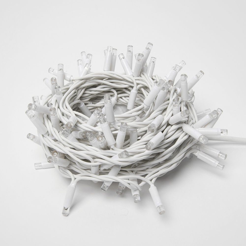 ULD-S1000-120-SWK WARM WHITE IP67 Гирлянда светодиодная со статическим свечением. 10м. Соединяемая.120 светодиодов. Теплый белый свет. Провод белый. ТМ Uniel