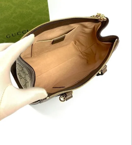Маленькая сумка-тоут Gucci Ophidia с узором Gg