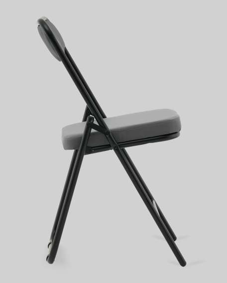 Стул складной Джонни велюр велютто темно-серый каркас черный матовый