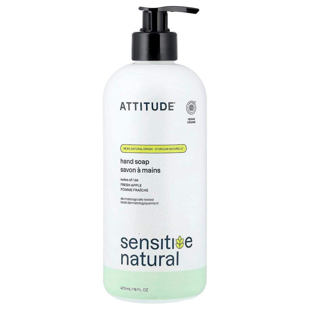 ATTITUDE, Sensitive Natural, мыло для рук, свежее яблоко, 473 мл (16 жидк. унций)