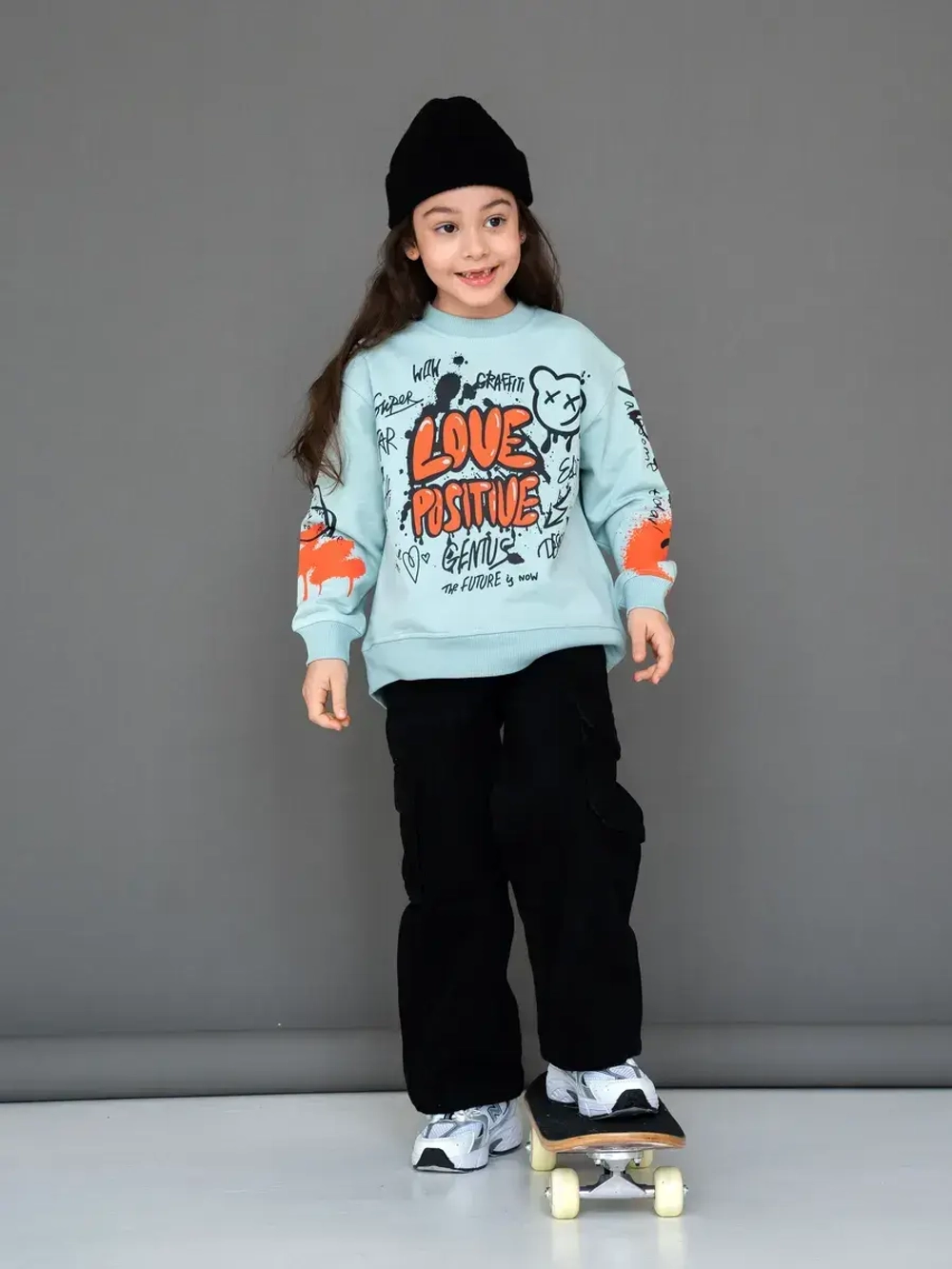 Свитшот для девочки с принтом