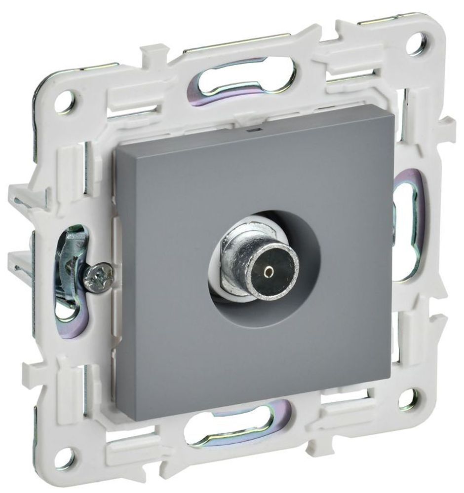 Розетка TV оконечная SKANDY SK-A12Gr сер. IEK SK-A10-O-K03