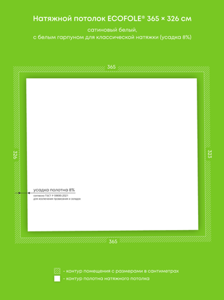 Натяжные потолки 11.8 м2, 19.2 м2
