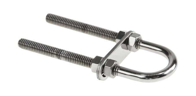 Рым-болт U-образный D8 мм, Lрез. 80 мм