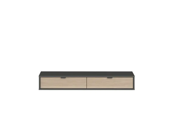 Тумба Fjord 2 ящика подвесная (темно-серый)