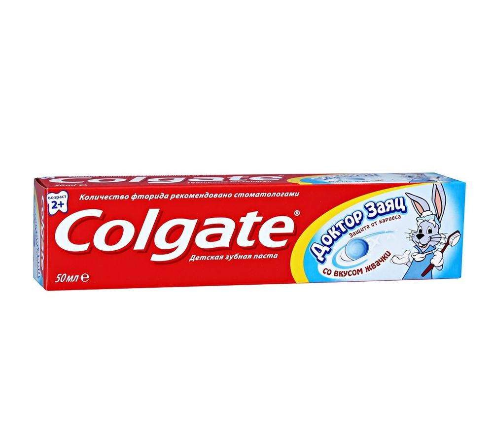 Colgate Паста зубная Доктор Заяц, детская, со вкусом жвачки, 50 мл