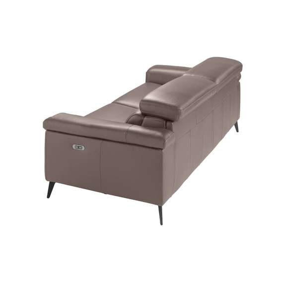 Трехместный диван с реклайнером Angel Cerda 5319-3P, бежевая кожа