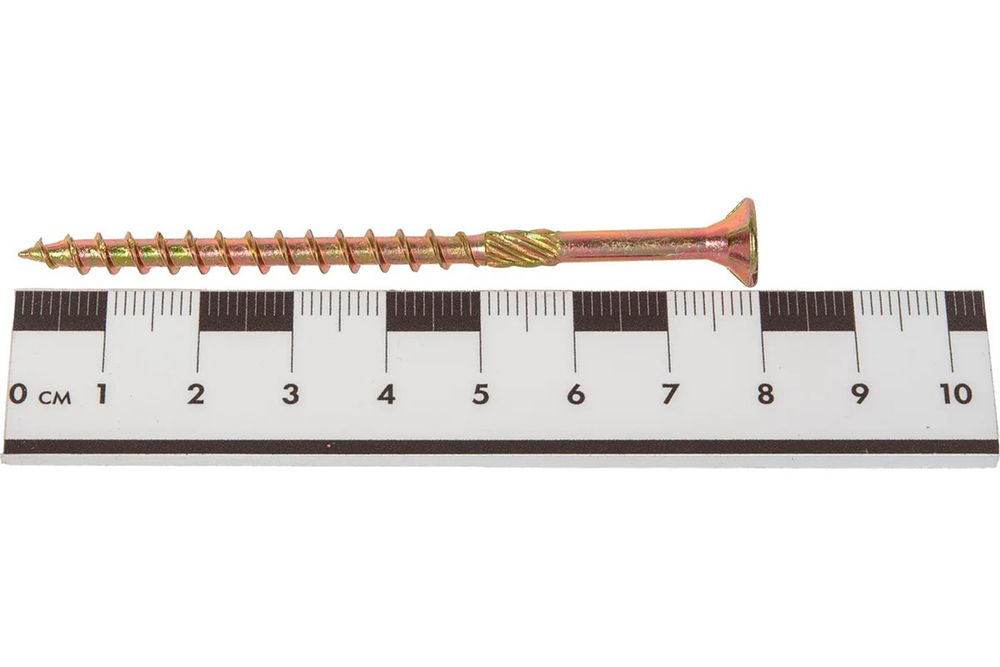 5х80 ЖЦ Саморез конструкционный потай для дерева Torx 25 РечМЗ (10 шт.)