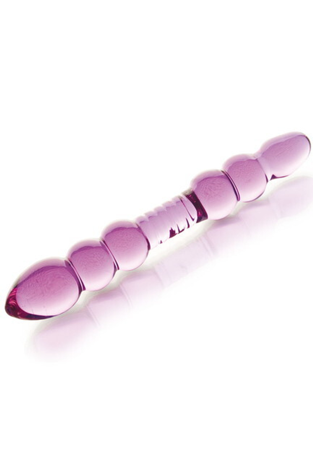 Розовый стимулятор ануса из стекла (21 см , розовый) (Цвет: розовый)