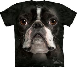 Футболка Mountain с изображением бостонского терьера - Boston Terrier Face
