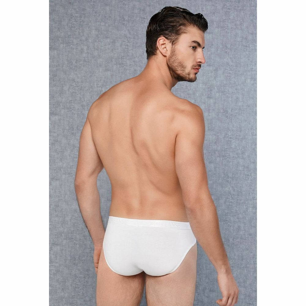Мужские трусы брифы с узкой резинкой белые Doreanse 1207