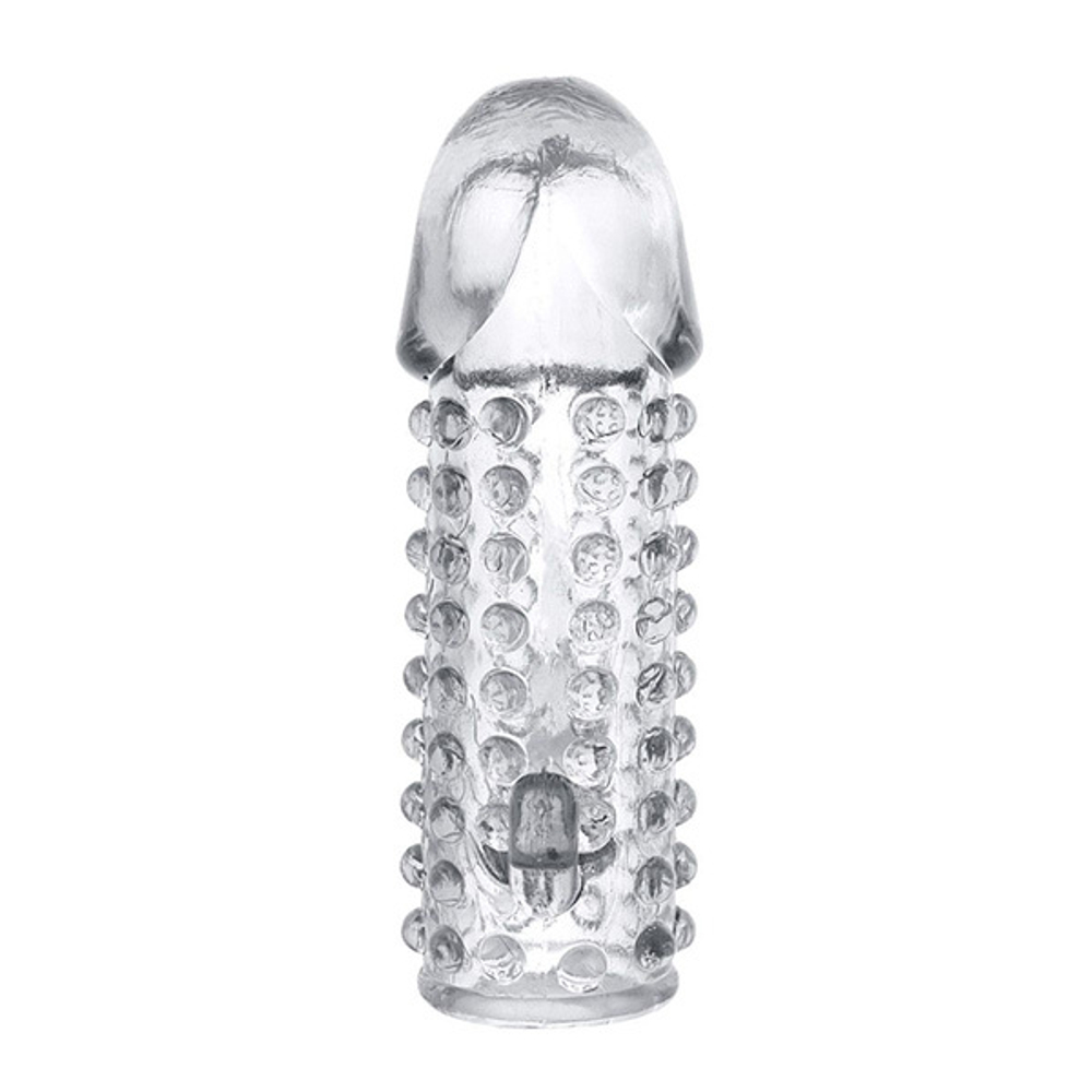 Гелевая прозрачная насадка 13см с 2 отростками ToyFa Basic 818018-1